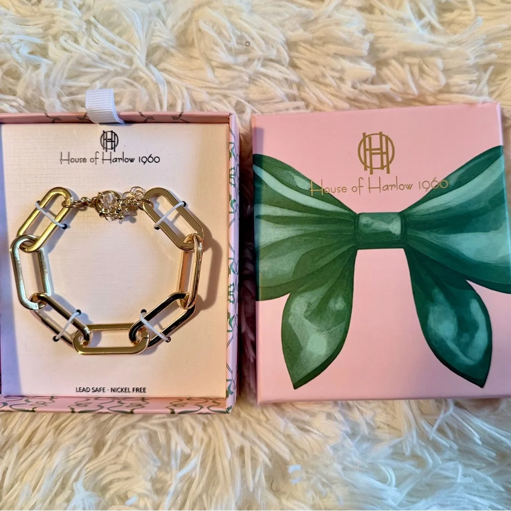 NWT House of Harlow 1960 Gold Bracelet - Picture 3 of 3